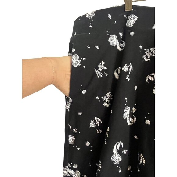 Torrid Disney Little Mermaid Skirt 4X Black Midi Ariel Neutral Preppy Classic - Picture 6 of 11